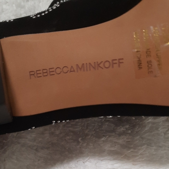 Rebecca Minkoff Black Studded Heeled Boots - Picture 2 of 10